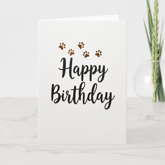 Carte d'anniversaire Golden Paw (Devant)