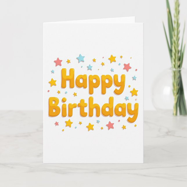 Carte d'anniversaire Golden Plump (Devant)