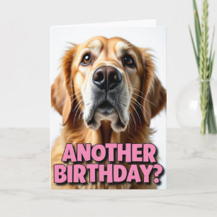 Carte d'anniversaire Golden Puppy
