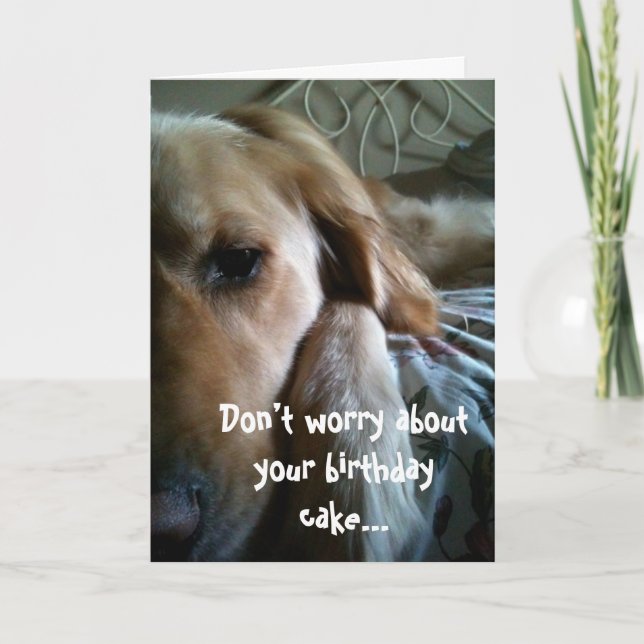Carte d'anniversaire Golden Retriever (Devant)
