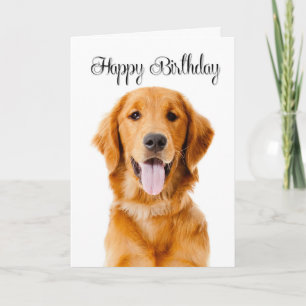 Carte d'anniversaire Golden Retriever