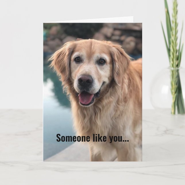 Carte d'anniversaire Golden Retriever (Devant)