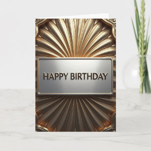 Carte d'anniversaire Golden Sunburst