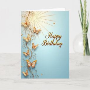 Carte d'anniversaire Golden Vine