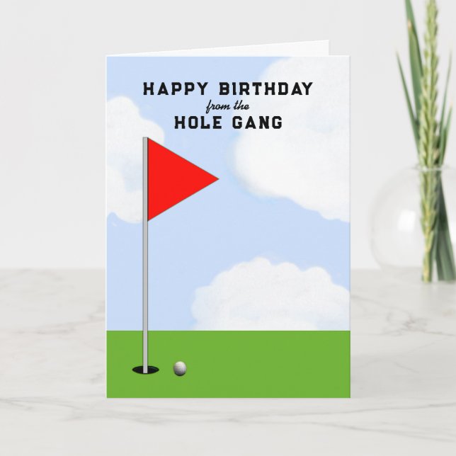 Carte d'anniversaire Golf de tous (Devant)