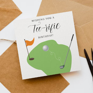 Carte d'anniversaire Golf Tee-rific