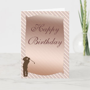 Carte d'anniversaire Golfer