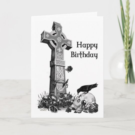 Carte D Anniversaire Gothique Zazzle Fr