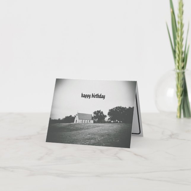 Carte d'anniversaire gothique joyeuse (Devant)