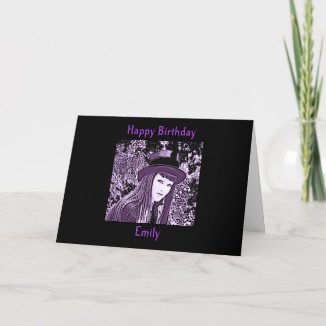 Carte d'anniversaire gothique personnalisée (Devant)
