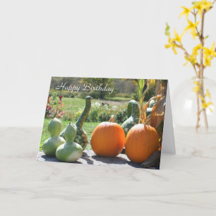 Carte d'anniversaire Gourds And Pumkins Nature
