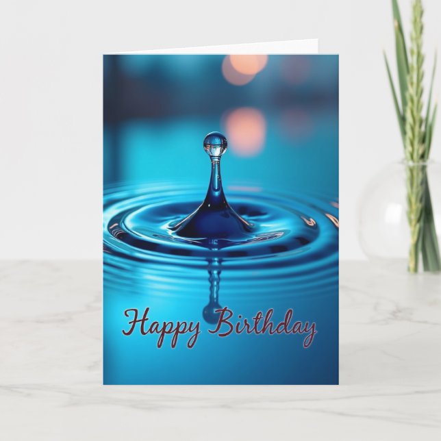 Carte d'anniversaire gouttelette joyeuse (Devant)