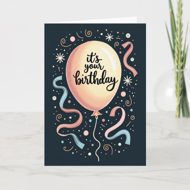 Carte d'anniversaire Gradient Joy (Devant)