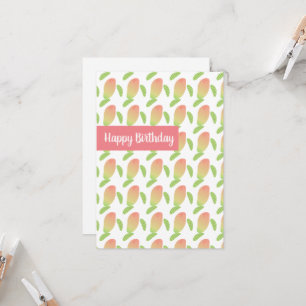 Carte d'anniversaire Gradient Mango Fruit Tropical