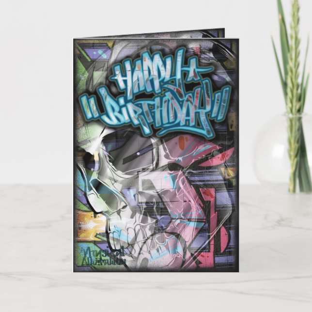 Carte d'anniversaire Graffiti (Devant)