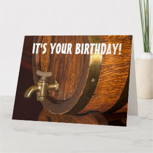 CARTE D'ANNIVERSAIRE GRANDE BARRIQUE DE BOURBON