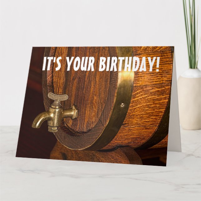 CARTE D'ANNIVERSAIRE GRANDE BARRIQUE DE BOURBON (Devant)