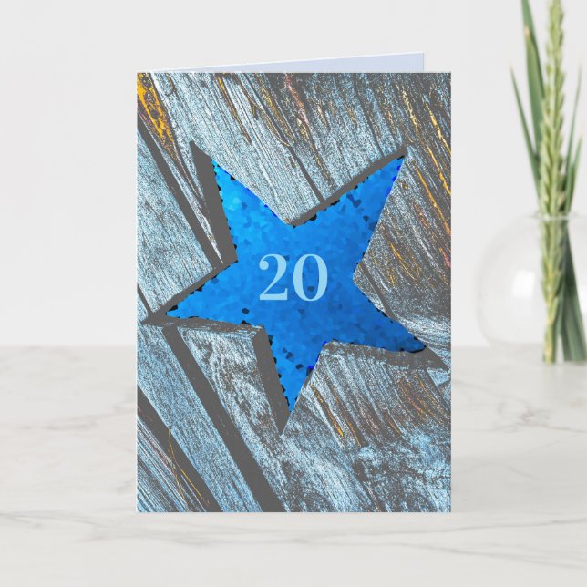 Carte d'anniversaire grande étoile SET TOUTE ANNEE (Devant)