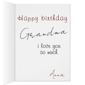 Carte d'anniversaire Grandma Photo