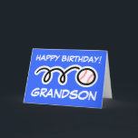 Carte d'anniversaire Grandson avec conception de s<br><div class="desc">Carte d'anniversaire Grandson avec design de base-ball sport. Souhaitez à votre petit-enfant un joyeux anniversaire avec cette carte de voeux sportive pour les enfants. Belle impression pour les garçons. Aussi agréable pour le gendre et d'autres membres de la famille.</div>