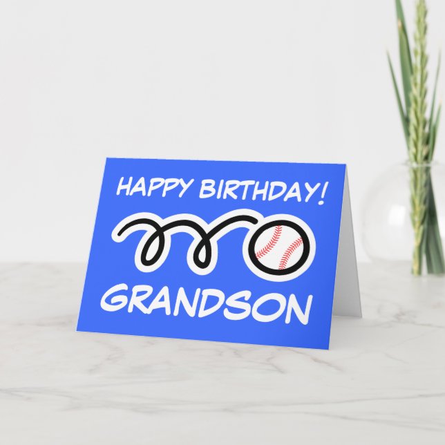 Carte d'anniversaire Grandson avec conception de s (Devant)