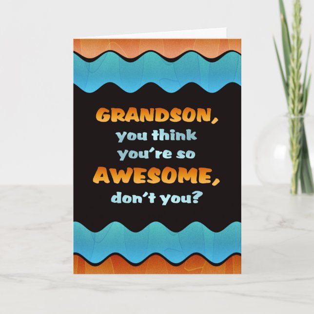 Carte d'anniversaire Grandson / Grand-fils (Devant)