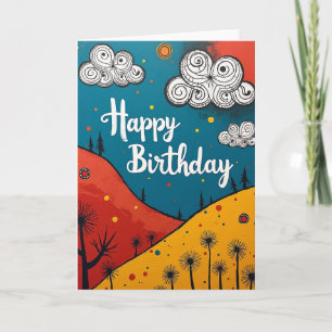 Carte d'anniversaire graphique