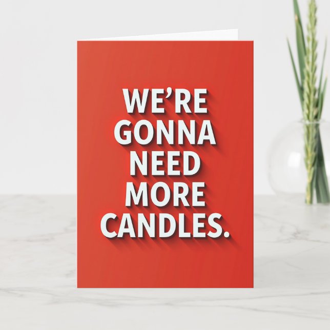 Carte d'anniversaire graphique à bougie (Devant)