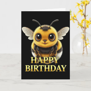 CARTE D'ANNIVERSAIRE GRAS DISTINCTE GROSSE ABEILLE