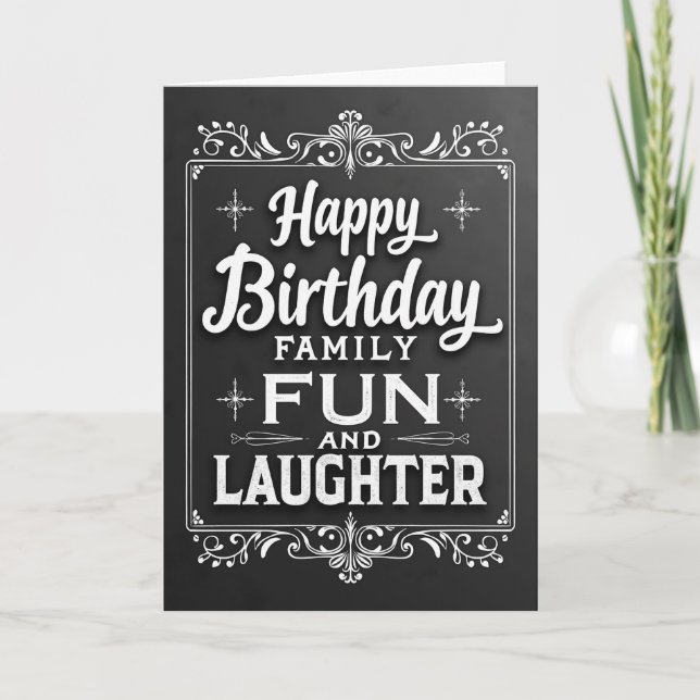 Carte d'anniversaire gravée (Devant)