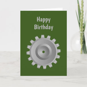 Carte d'anniversaire Gray Gear