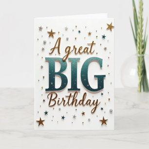 Carte d'anniversaire Great Gold Glitter