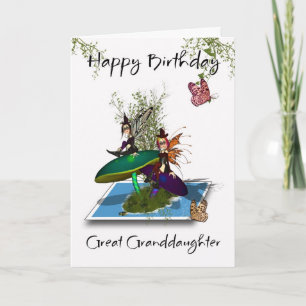 Carte d'anniversaire Great Grandgirl - Cute Gothic