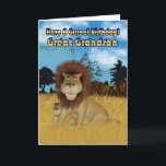 Carte d'anniversaire Great Grandson - Lion And Cub<br><div class="desc">Carte d'anniversaire Great Grandson - Lion And Cub</div>