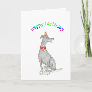 Carte d'anniversaire Greyhound