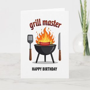 Carte d'anniversaire Grill Master