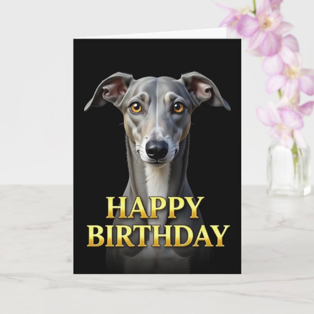 CARTE D'ANNIVERSAIRE GRISOUDE EN GROS PLAN DISTINC (Orchidée)
