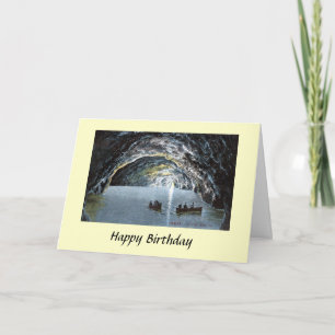 Carte d'anniversaire - grotte bleue, Capri, Italie