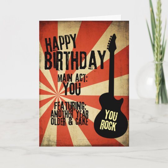 Carte D Anniversaire Grunge De Rock Zazzle Fr