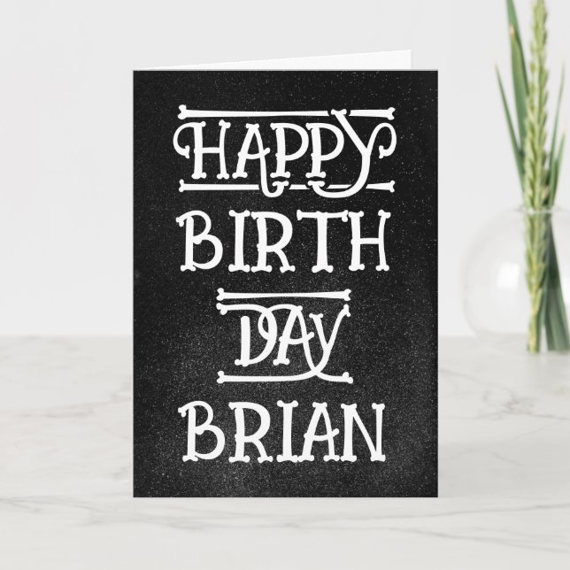 Carte d'anniversaire Grunge personnalisée (Devant)
