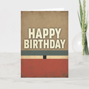 Carte d'anniversaire Grunge vieillie