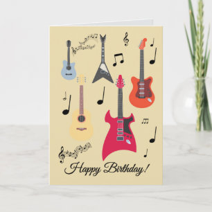 Carte d'anniversaire Guitar