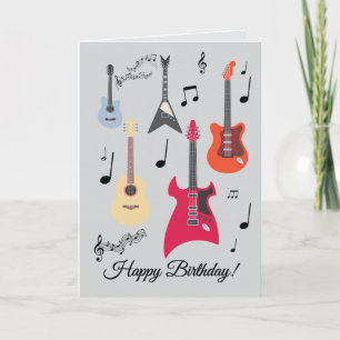 Carte d'anniversaire Guitar Happy Birthday