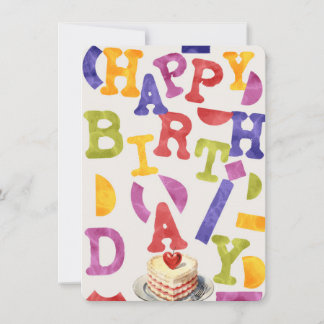 Carte d'anniversaire Gummy colorée