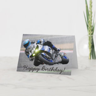 Carte d'anniversaire : Guy faisant Motocross Tract