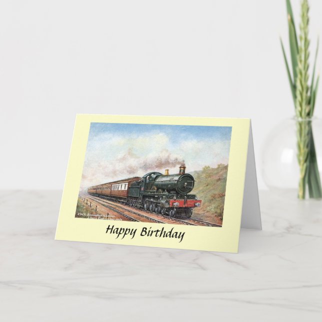 Carte d'anniversaire - GWR Londres - train Birming (Devant)