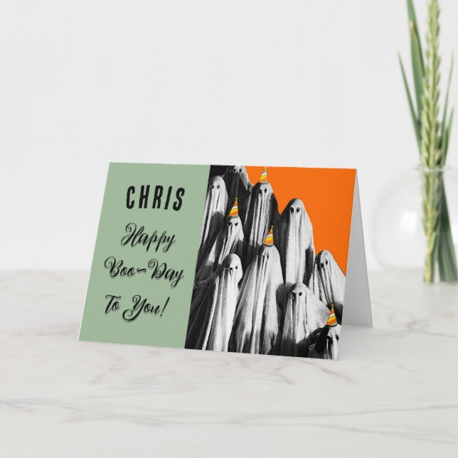 Carte d'anniversaire Halloween personnalisée (Devant)