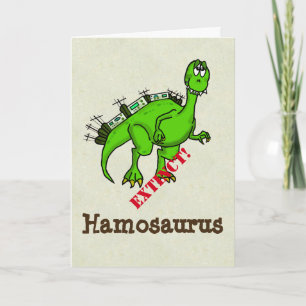 Carte d'anniversaire Ham Radio Dinosaur