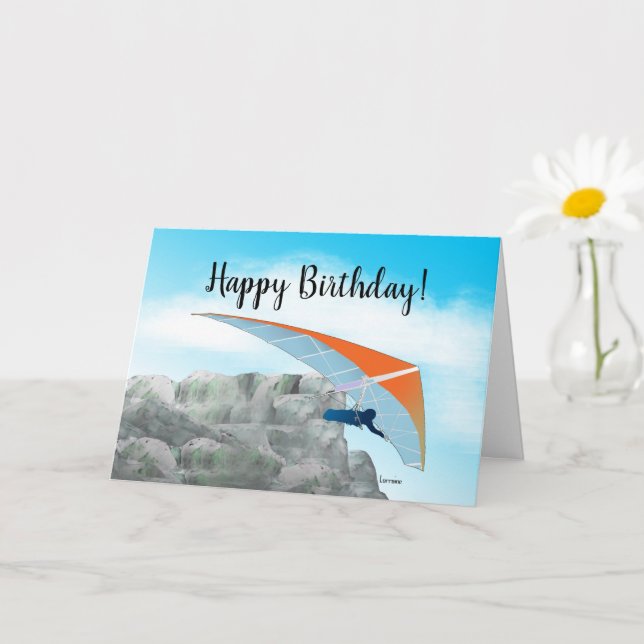 Carte d'anniversaire Hang Gliding (Petite plante)
