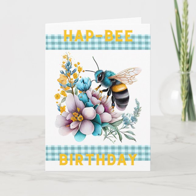 Carte d'anniversaire Hap-Bee (Devant)